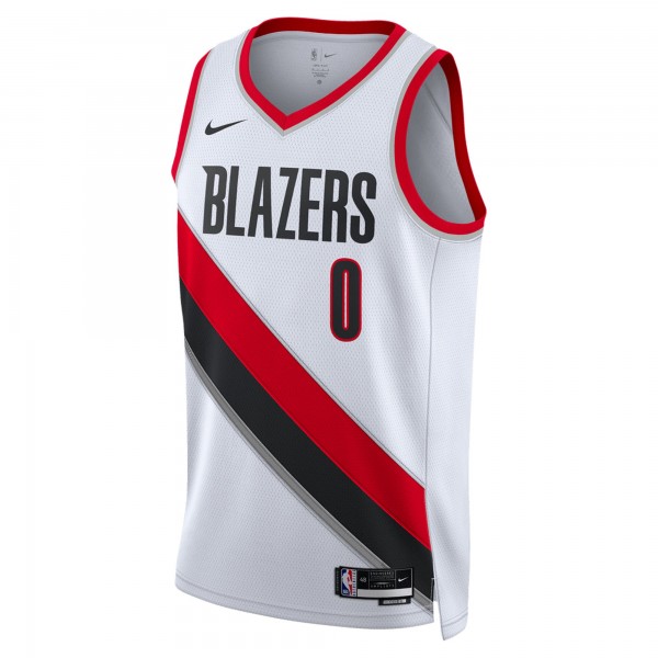 Игровая джерси Damian Lillard Portland Trail Blazers Nike Unisex 2022/23 Swingman - Association Edition - White