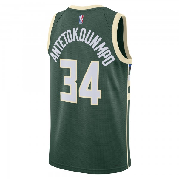 Игровая форма  Giannis Antetokounmpo Milwaukee Bucks Nike Unisex 2022/23 Swingman - Icon Edition - Hunter Green