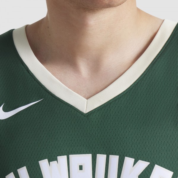 Игровая форма  Giannis Antetokounmpo Milwaukee Bucks Nike Unisex 2022/23 Swingman - Icon Edition - Hunter Green
