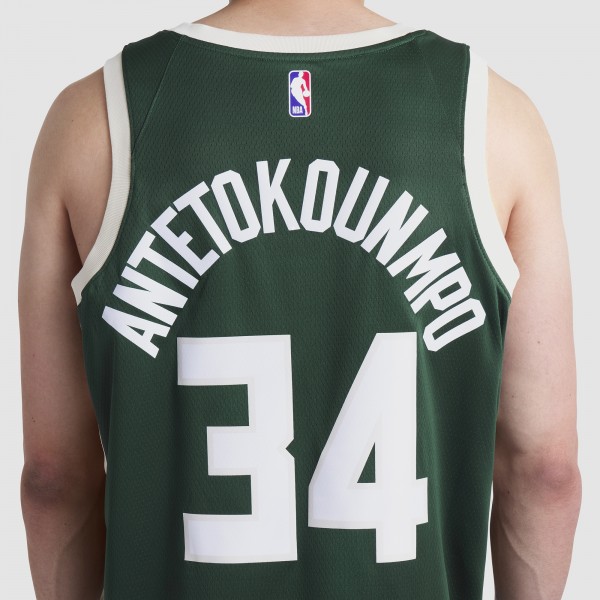 Игровая форма  Giannis Antetokounmpo Milwaukee Bucks Nike Unisex 2022/23 Swingman - Icon Edition - Hunter Green