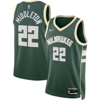Игровая джерси Khris Middleton Milwaukee Bucks Nike Unisex 2022/23 Swingman - Icon Edition - Hunter Green