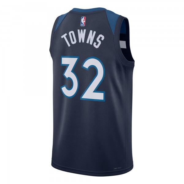 Игровая джерси Karl-Anthony Towns Minnesota Timberwolves Nike Unisex 2022/23 Swingman - Icon Edition - Navy