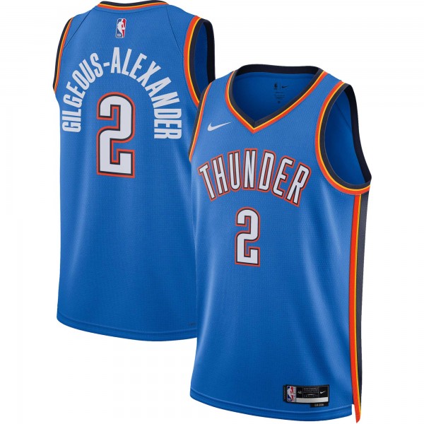 Игровая джерси Shai Gilgeous-Alexander Oklahoma City Thunder Nike Unisex 2022/23 Swingman - Icon Edition - Blue