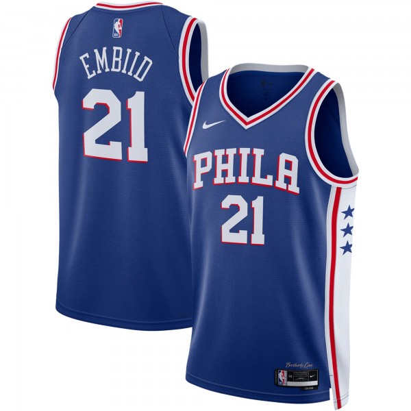 Игровая форма  Joel Embiid Philadelphia 76ers Nike Unisex 2022/23 Swingman - Icon Edition - Royal