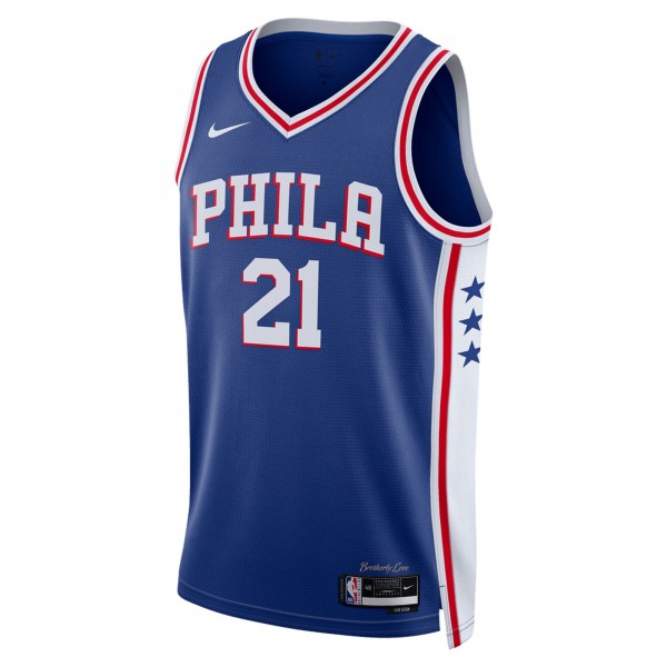 Игровая форма  Joel Embiid Philadelphia 76ers Nike Unisex 2022/23 Swingman - Icon Edition - Royal