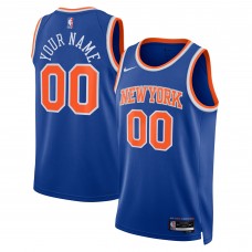 Игровая именная майка New York Knicks Nike Unisex 2022/23 Swingman Blue - Icon Edition