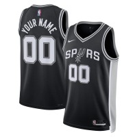 Игровая именная майка San Antonio Spurs Nike Unisex 2022/23 Swingman Black - Icon Edition