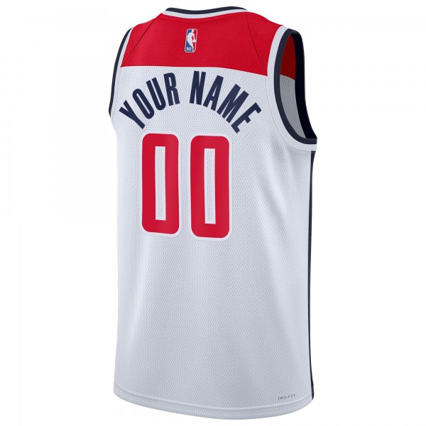 Игровая именная майка Washington Wizards Nike Unisex 2022/23 Swingman White - Association Edition
