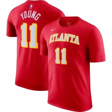 Trae Young Atlanta Hawks Nike Icon 2022/23 Name & Number Performance T-Shirt - Red
