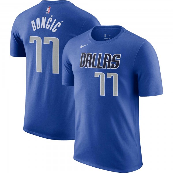 Именная футболка Luka Doncic Dallas Mavericks Nike Icon 2022/23 Performance - Blue