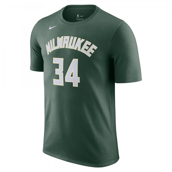 Именная футболка Giannis Antetokounmpo Milwaukee Bucks Nike Icon 2022/23 - Hunter Green