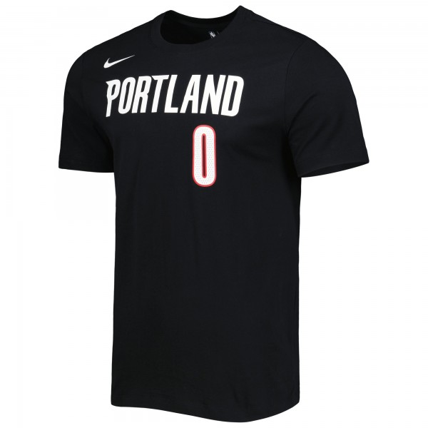 Именная футболка Damian Lillard Portland Trail Blazers Nike Icon 2022/23 Performance - Black