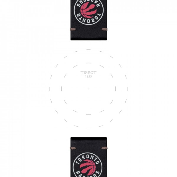 Браслет на часы Toronto Raptors Tissot Official Leather - Black