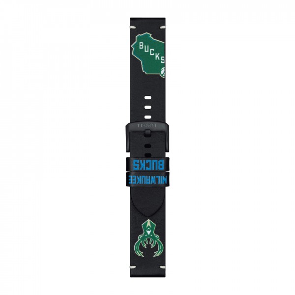 Браслет на часы Milwaukee Bucks Tissot Official Leather - Black