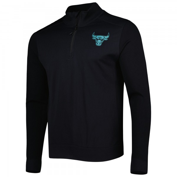 Кофта на короткой молнии Chicago Bulls Levelwear Black Nano Engineered Knit Fabric