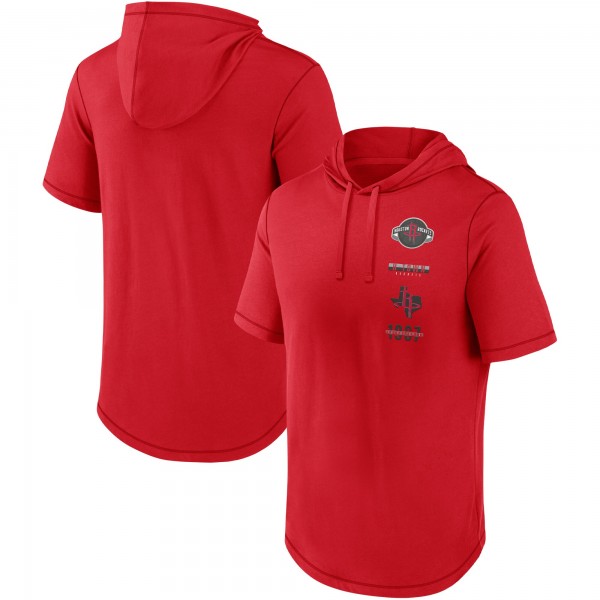 Футболка с капюшоном Mens Red Houston Rockets Dedication