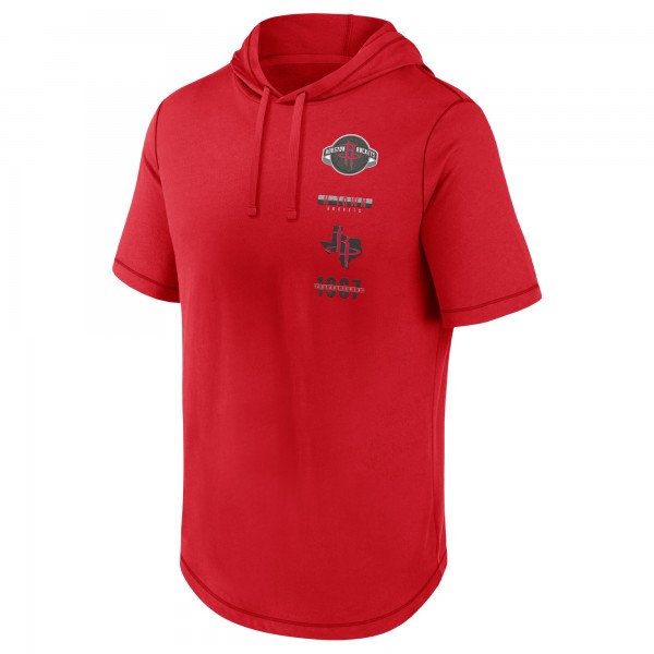Футболка с капюшоном Mens Red Houston Rockets Dedication