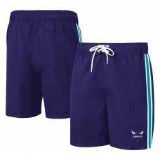 Charlotte Hornets G-III Sports by Carl Banks Sand Beach Volley Swim Shorts - Purple/Teal