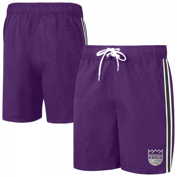 Шорты для плавания Sacramento Kings G-III Sports by Carl Banks Sand Beach Volley Swim - Purple/Black