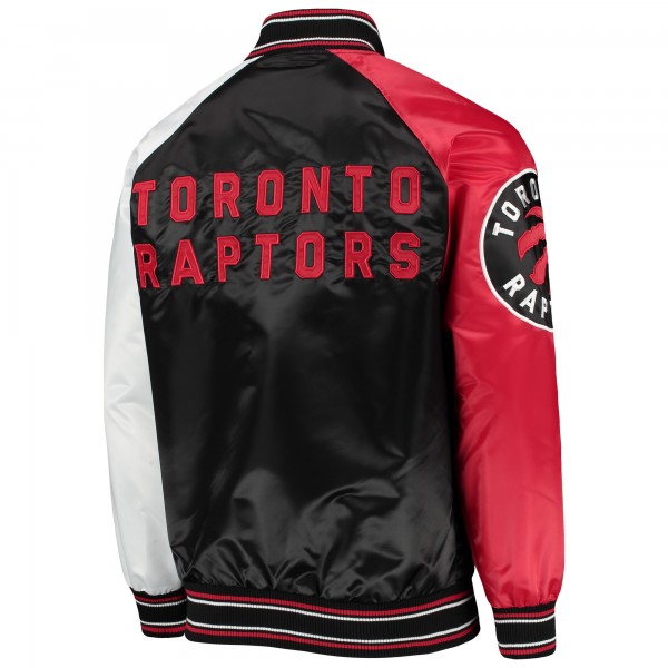 Куртка на кнопках Toronto Raptors Starter Reliever Varsity Satin Raglan - Black/Red