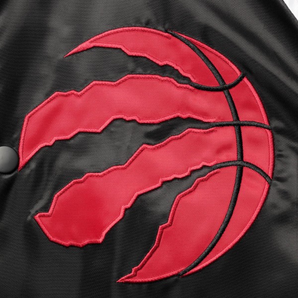 Куртка на кнопках Toronto Raptors Starter Reliever Varsity Satin Raglan - Black/Red