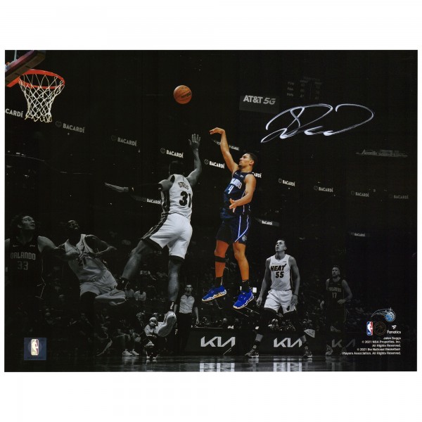 Autographed Orlando Magic Jalen Suggs Fanatics Authentic 11 x 14 Floater Spotlight Photograph