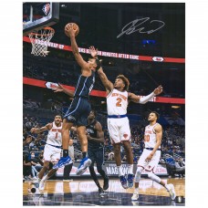 Autographed Orlando Magic Jalen Suggs Fanatics Authentic 16 x 20 Black Jersey Layup Photograph