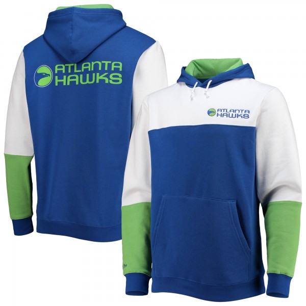 Толстовка Atlanta Hawks Mitchell & Ness Hardwood Classics Fusion 2.0 Colorblock - Royal