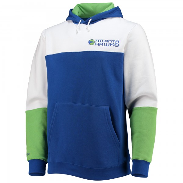 Толстовка Atlanta Hawks Mitchell & Ness Hardwood Classics Fusion 2.0 Colorblock - Royal