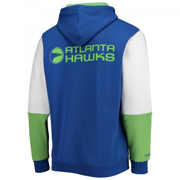 Толстовка Atlanta Hawks Mitchell & Ness Hardwood Classics Fusion 2.0 Colorblock - Royal
