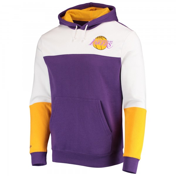 Толстовка Los Angeles Lakers Mitchell & Ness Hardwood Classics Fusion 2.0 Colorblock - Purple