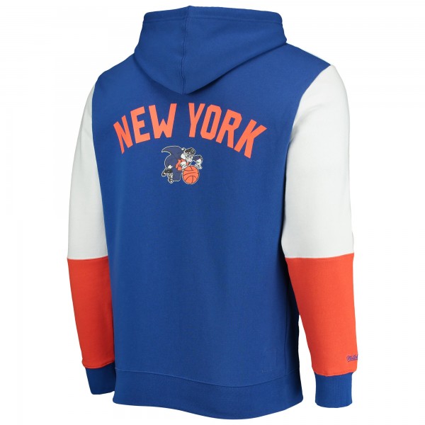Толстовка New York Knicks Mitchell & Ness Hardwood Classics Fusion 2.0 Colorblock - Royal