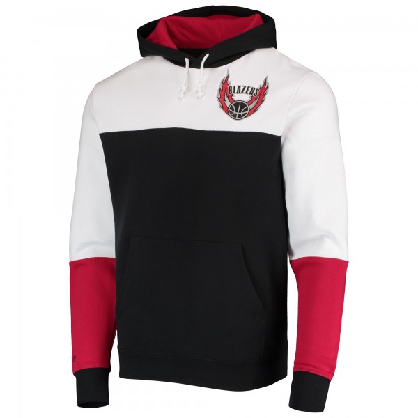 Толстовка Portland Trail Blazers Mitchell & Ness Hardwood Classics Fusion 2.0 Colorblock - Black