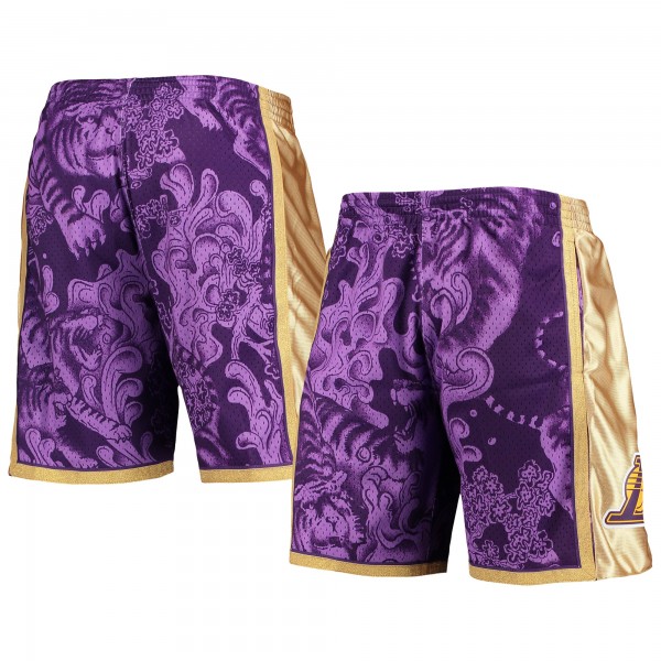 Шорты Los Angeles Lakers Mitchell & Ness Hardwood Classics Lunar New Year Swingman - Purple