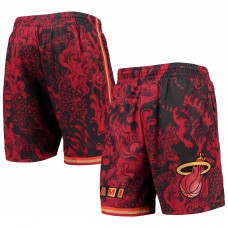 Miami Heat Mitchell & Ness Red Hardwood Classics Lunar New Year Swingman Shorts