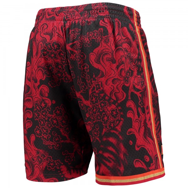 Miami Heat Mitchell & Ness Red Hardwood Classics Lunar New Year Swingman Shorts