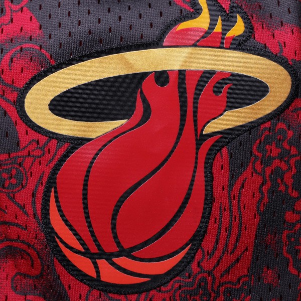 Miami Heat Mitchell & Ness Red Hardwood Classics Lunar New Year Swingman Shorts