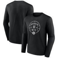 Футболка с длинным рукавом Brooklyn Nets Black Tip-Off
