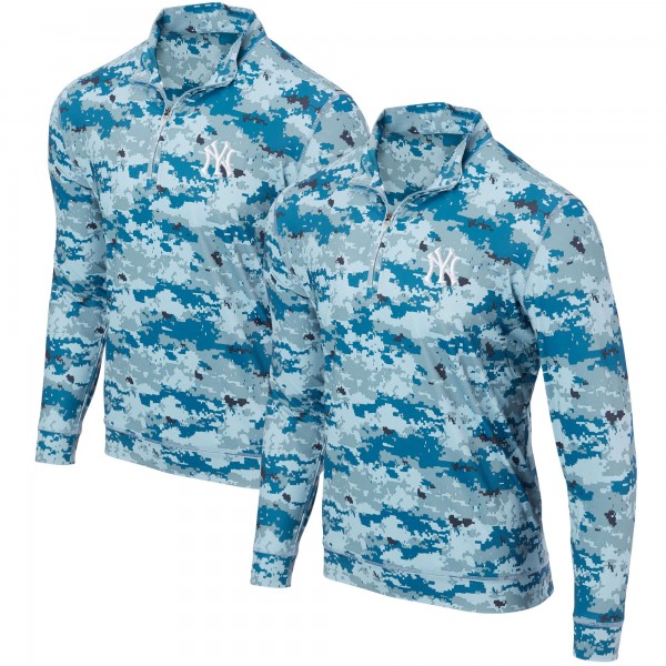 Толстовка на короткой молнии New York Yankees Digital Camo Performance - Blue