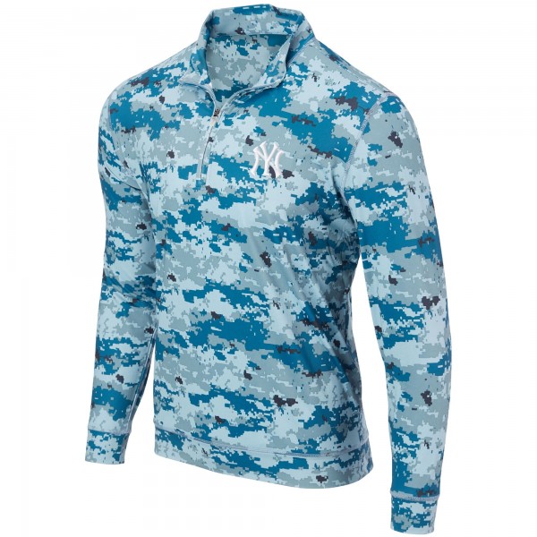 Толстовка на короткой молнии New York Yankees Digital Camo Performance - Blue