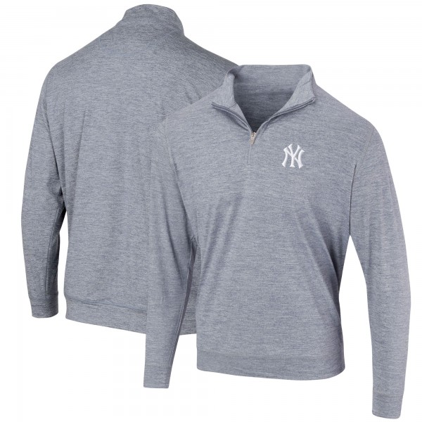 Толстовка на короткой молнии New York Yankees Peached Marled Yarn - Heathered Navy