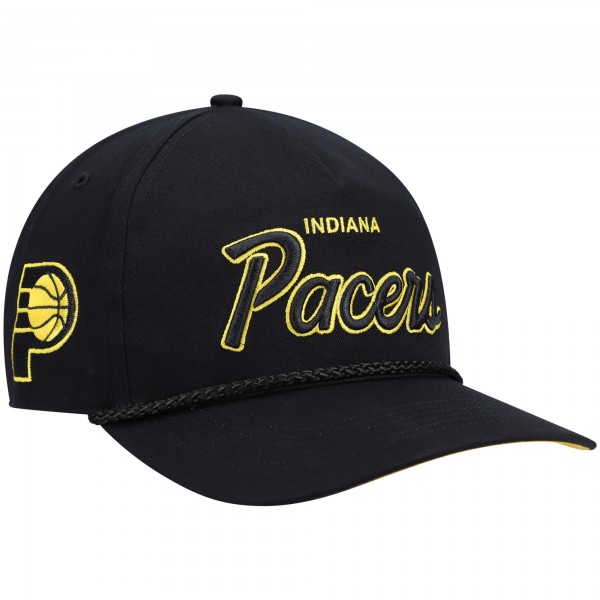 Indiana Pacers 47 Black Crosstown Script Hitch Snapback Hat