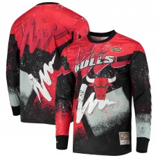 Футболка с длинным рукавом Chicago Bulls Mitchell & Ness Hardwood Classics Hyper Hoops Moto Sublimated - Red