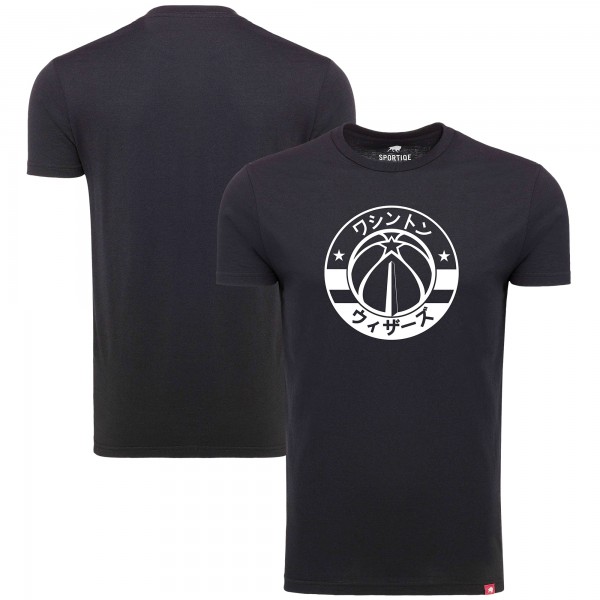 Washington Wizards Sportiqe Black Japanese Language Comfy Tri-Blend T-Shirt
