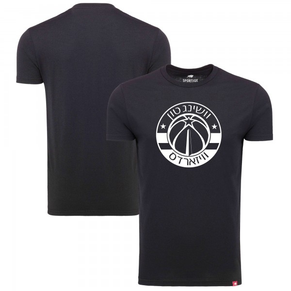 Washington Wizards Sportiqe Black Hebrew Language Comfy Tri-Blend T-Shirt