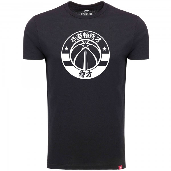 Washington Wizards Sportiqe Black Chinese Language Comfy Tri-Blend T-Shirt