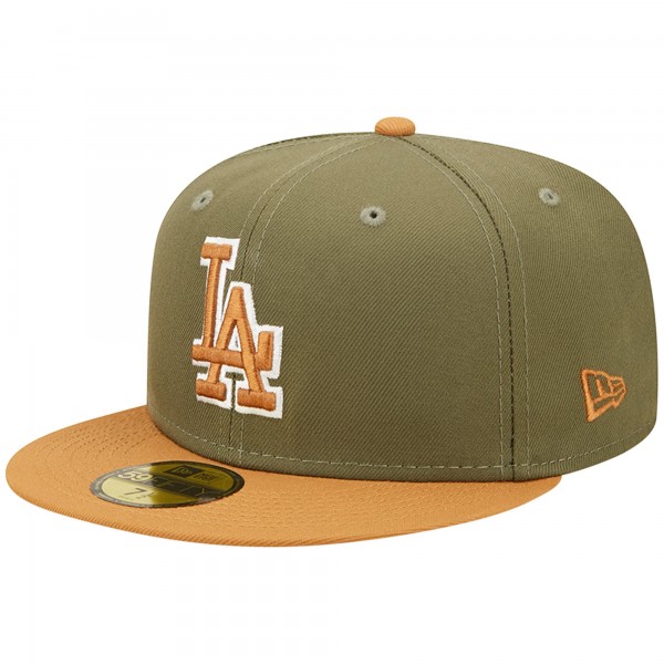 Бейсболка Los Angeles Dodgers New Era Two-Tone Color Pack 59FIFTY - Olive/Brown