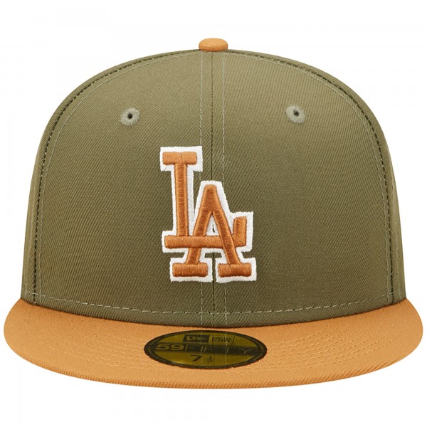 Бейсболка Los Angeles Dodgers New Era Two-Tone Color Pack 59FIFTY - Olive/Brown