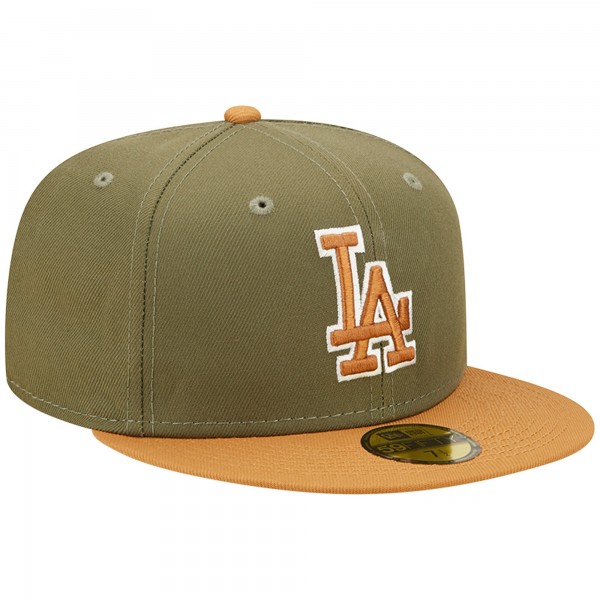 Бейсболка Los Angeles Dodgers New Era Two-Tone Color Pack 59FIFTY - Olive/Brown