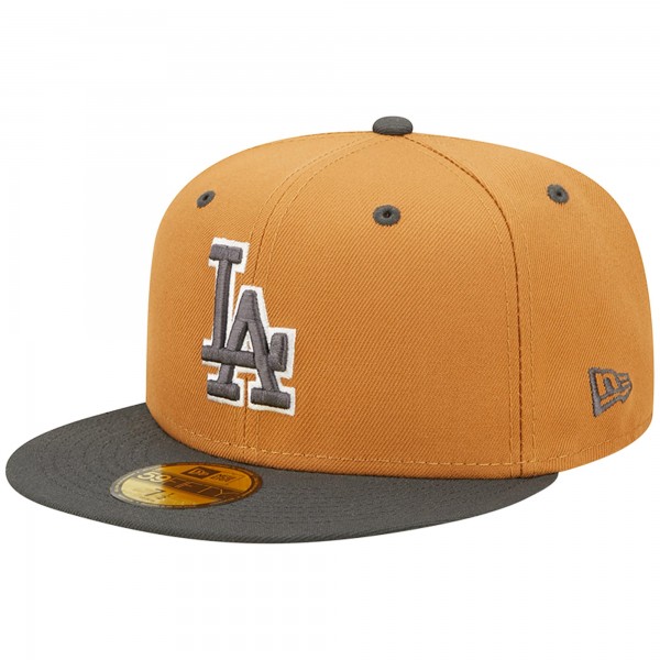 Бейсболка Los Angeles Dodgers New Era Two-Tone Color Pack 59FIFTY - Brown/Charcoal